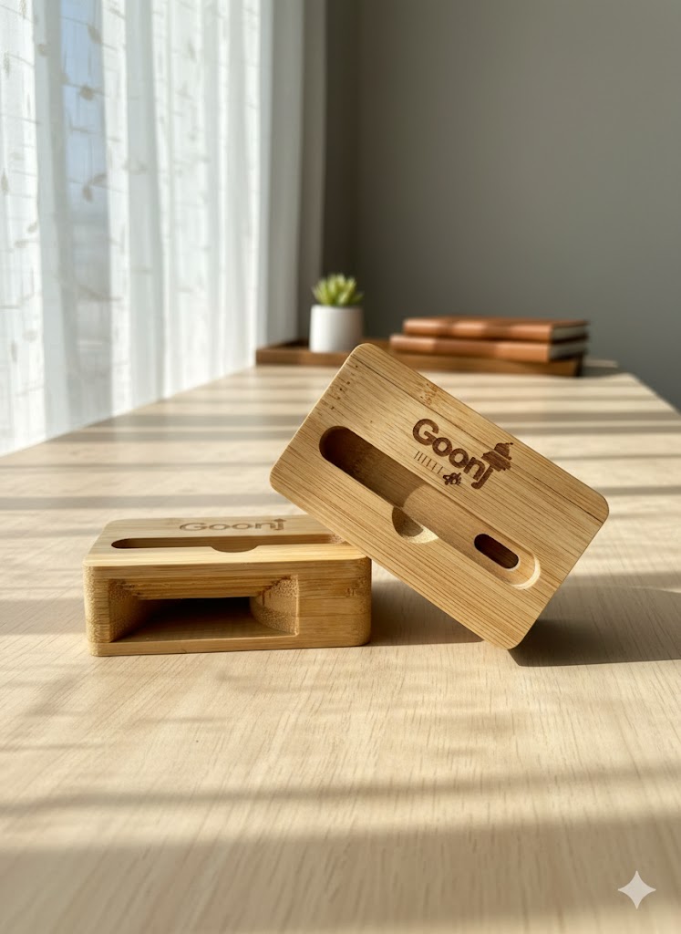 Bamboo Mobile Stand Cum Speaker